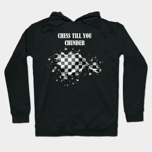 Chess Till You Chunder - Liquid chessboard effect Hoodie